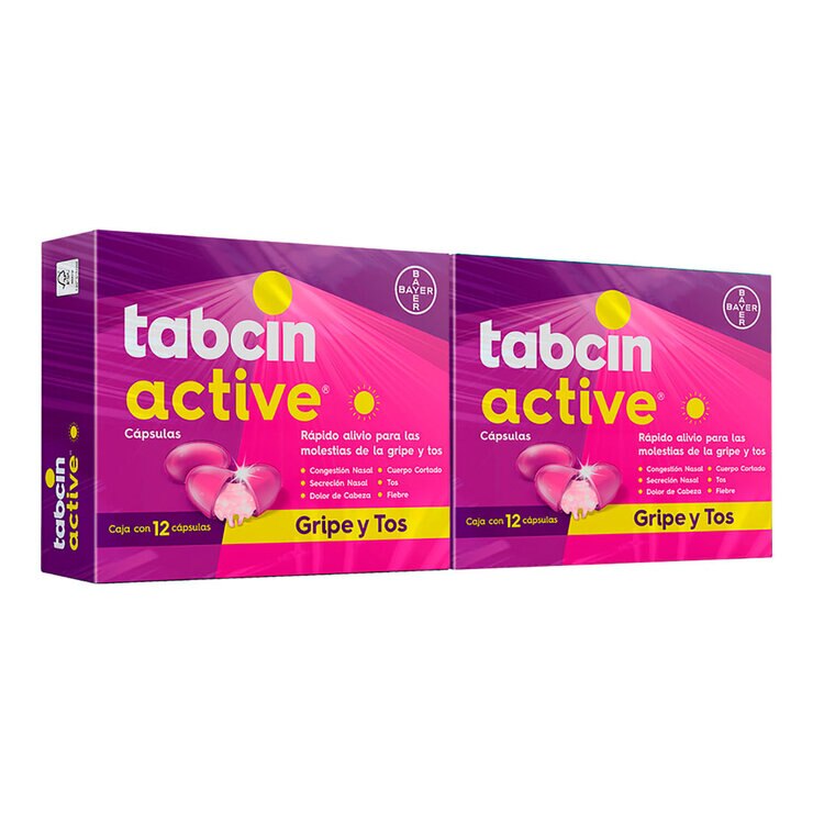 Tabcin Active 2 Cajas con 12 Cápsulas c/u — Imagen 1 de 4
