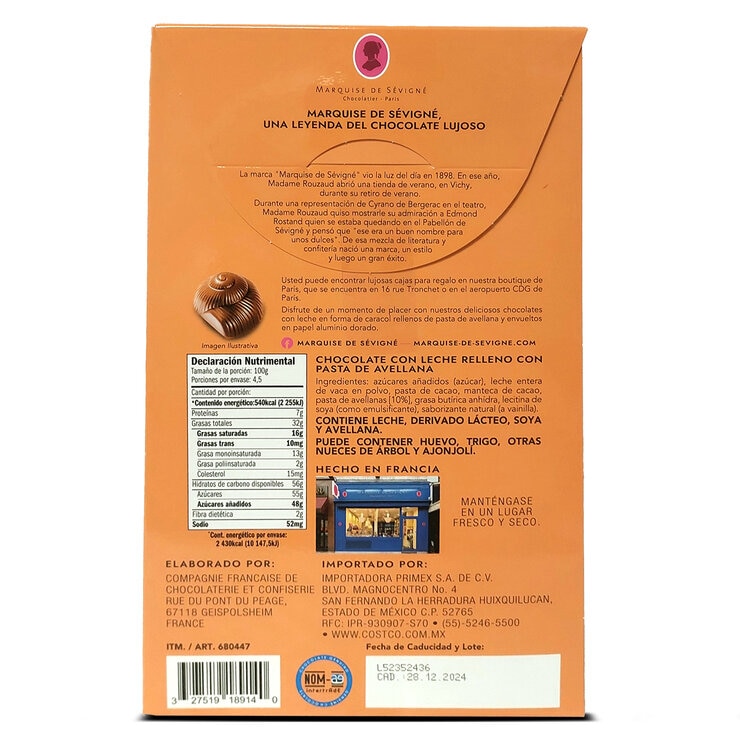 Marquise de Sévigné Chocolates con Leche Rellenos 450 g — Imagen 2 de 2