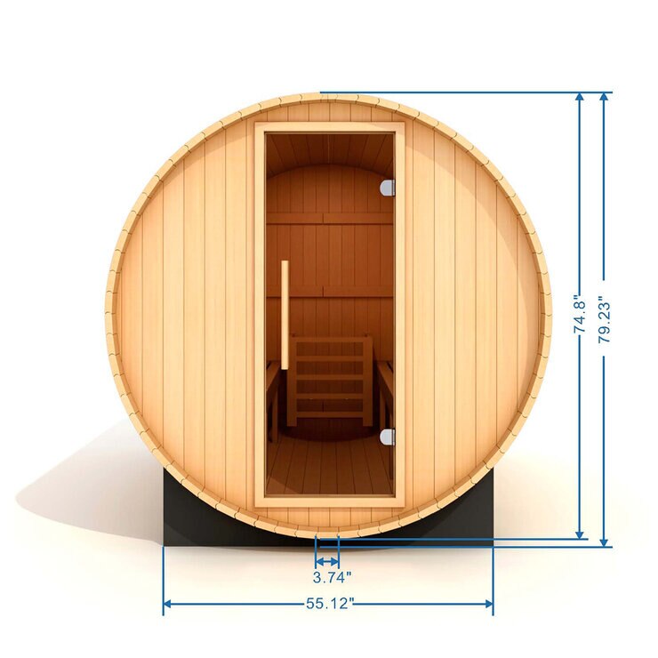 Sauna de Vapor con Diseño de Barril Dynamic Klosters, 6 Personas. — Imagen 3 de 4