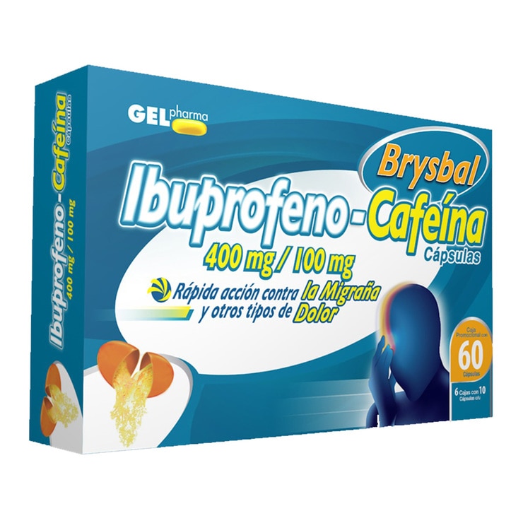 Brysbal Ibuprofeno y Cafeína 60 cápsulas — Imagen 2 de 3
