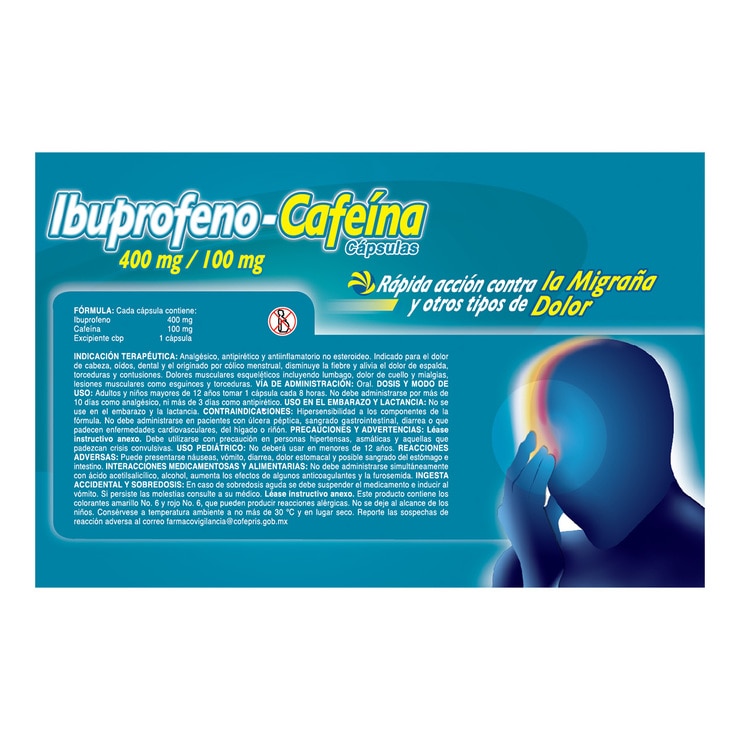 Brysbal Ibuprofeno y Cafeína 60 cápsulas — Imagen 3 de 3