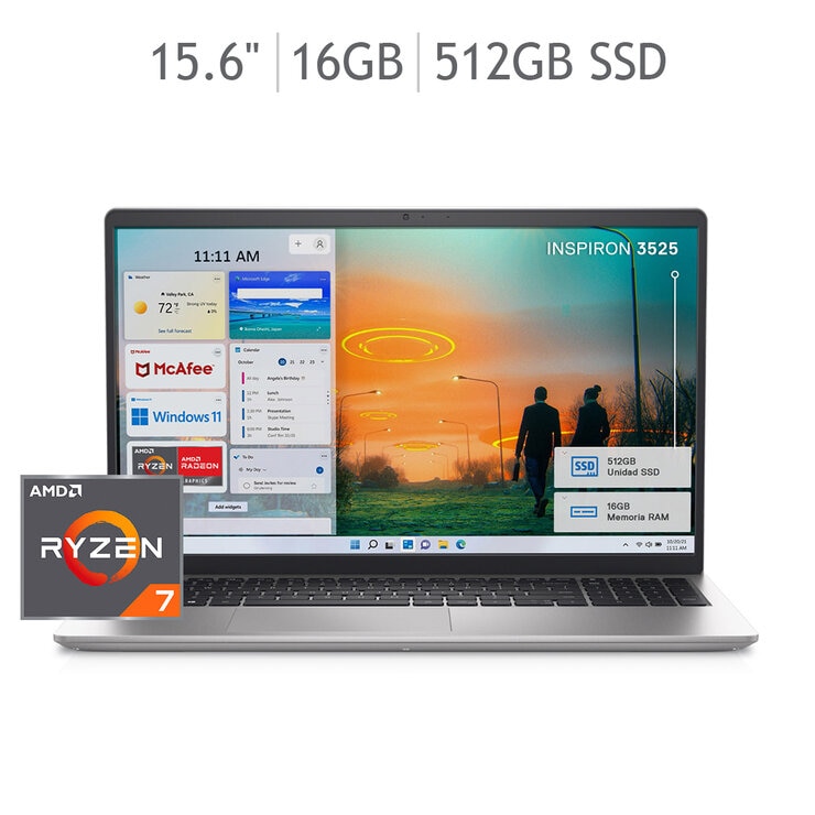 DELL Inspiron 3525 Laptop 15.6" Full HD AMD Ryzen 7 16GB 512GB SSD — Imagen 1 de 4