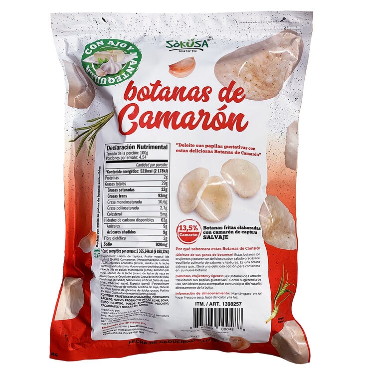 Sokusa Botanas de Camarón 454 g — Imagen 2 de 2