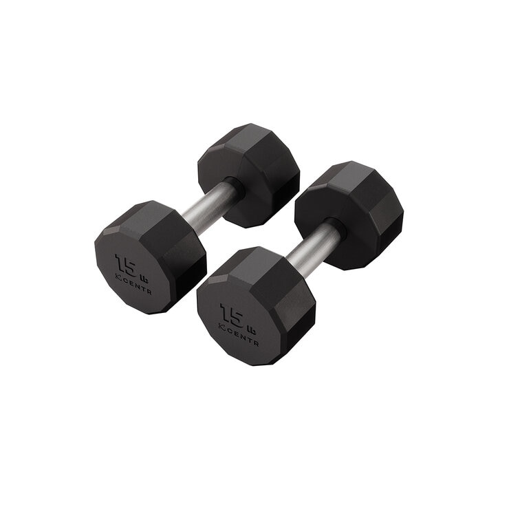 Centr Set de Mancuernas de Caucho de 210 LB con Estantería — Imagen 2 de 3