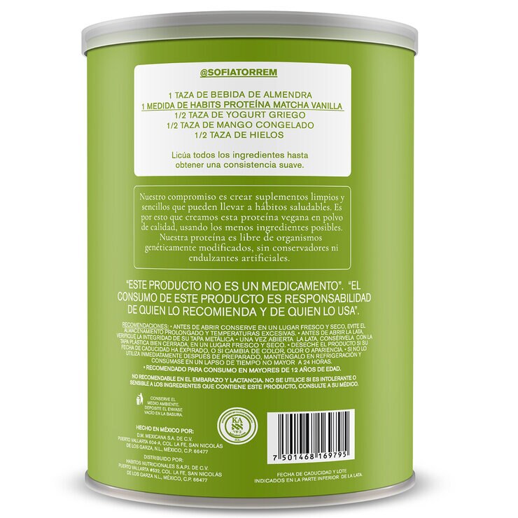 Habits High Performance Protéina Matcha - Vainilla 1.220G — Imagen 2 de 3