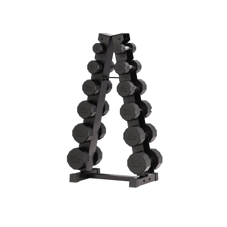 Centr Set de Mancuernas de Caucho de 210 LB con Estantería — Imagen 1 de 3