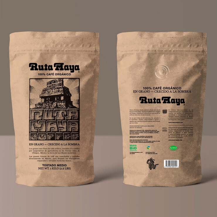 Ruta Maya Café Orgánico de Grano Entero 1 kg — Imagen 2 de 3