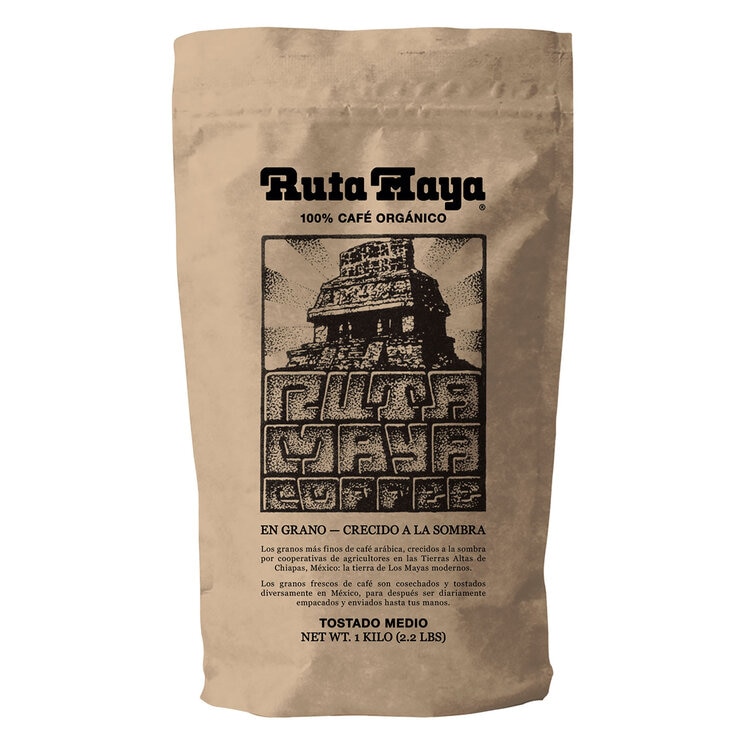 Ruta Maya Café Orgánico de Grano Entero 1 kg — Imagen 1 de 3