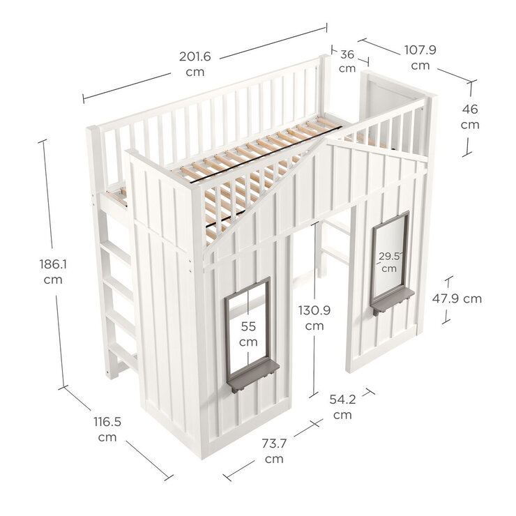 Bayside Furnishings, Abigail, Cama Individual Alta — Imagen 3 de 4