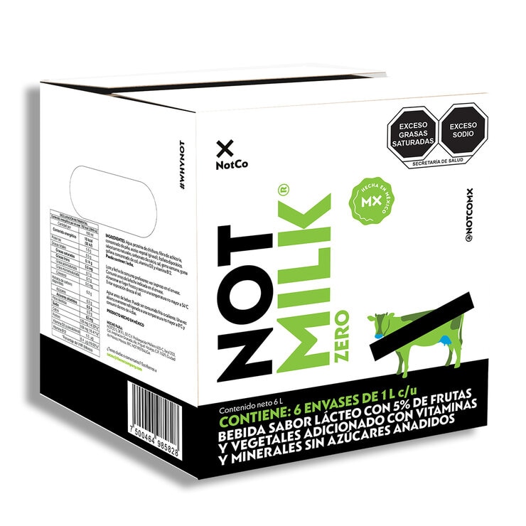 Not Milk Bebida Sabor Lácteo sin Azúcar 6 pzas de 1 l — Imagen 3 de 4