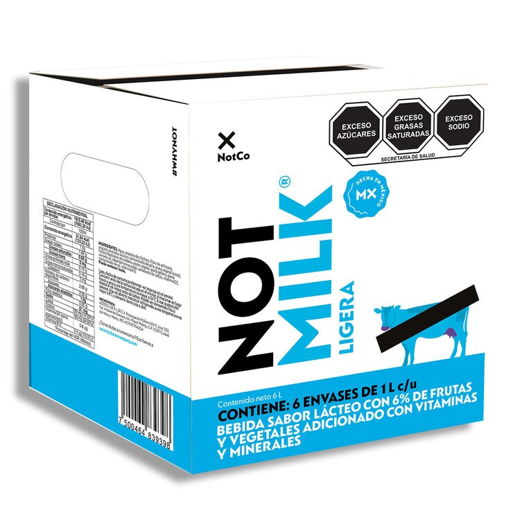 Not Milk Bebida Sabor Lácteo Ligera 6 pzas de 1 l — Imagen 4 de 4