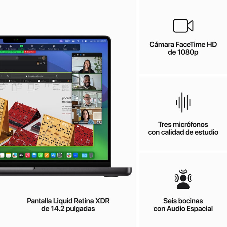 Apple MacBook Pro 14" Chip M3 Pro 512GB Negro Espacial — Imagen 2 de 4