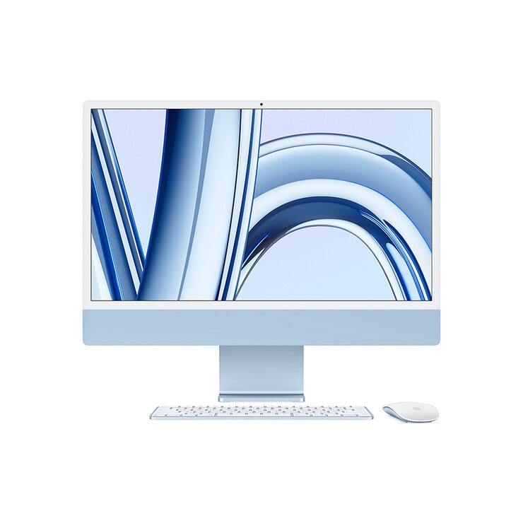 Apple iMac 24" 256GB 4.5K Chip M3 Azul CPU de 8 núcleos GPU de 10 núcleos  — Imagen 1 de 4