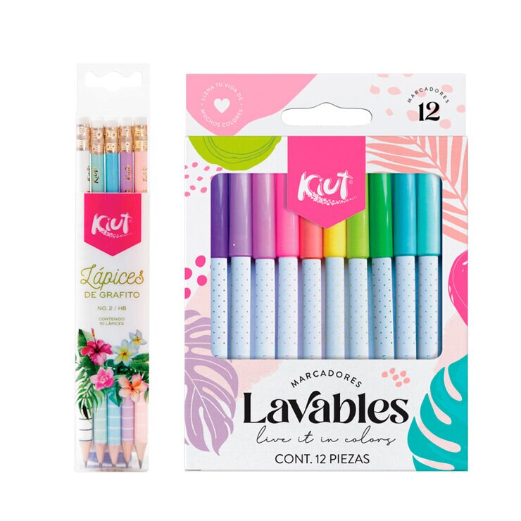 Kiut Paquete con Marcadores, Colores, Lápices de Grafito y Cuadernos Tamaño Profesional — Imagen 4 de 4