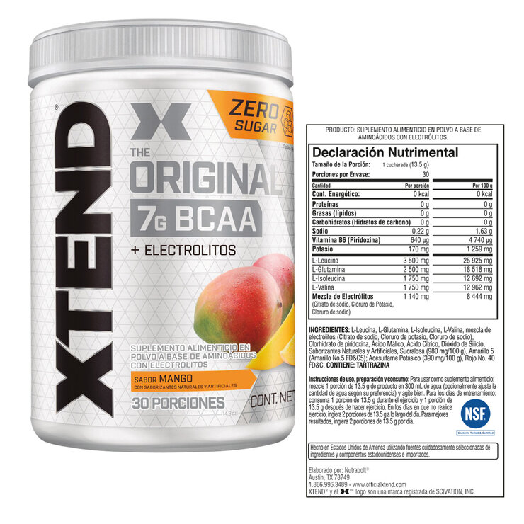 XTEND BCAAS y  Electrolitos 2 Pzas — Imagen 4 de 4