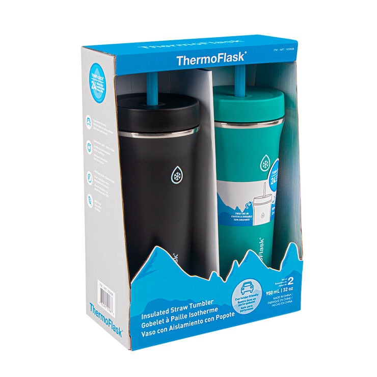 ThermoFlask Juego de 2 Vasos de Doble Pared de 950ml — Imagen 2 de 2