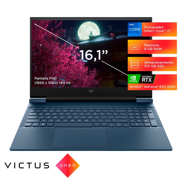 HP Victus Gaming 16-d1000la Laptop 16" Full HD Intel Core i7 8GB 512GB SSD — Imagen 3 de 4