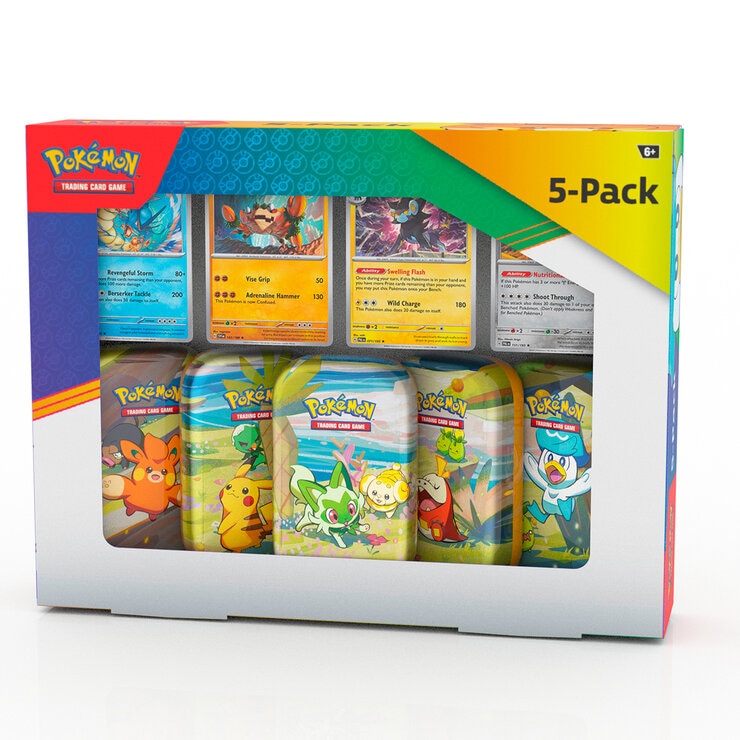 Pokémon 5 Mini Latas + 4 Cartas Promocionales — Imagen 1 de 4
