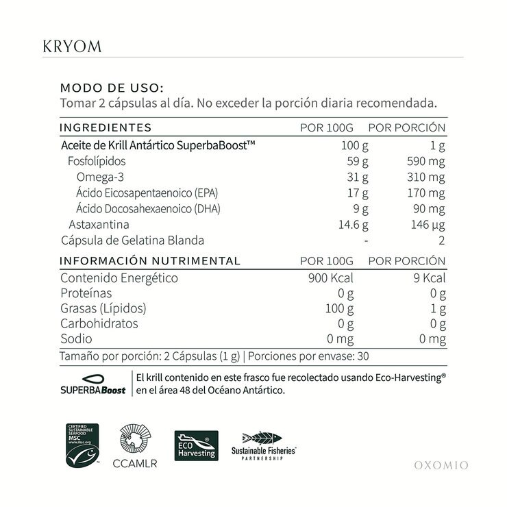 Oxomio Kryom Refill Bundle 2 Bolsas de 60 Cápsulas c/u — Imagen 2 de 4