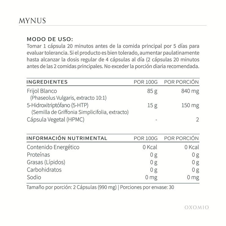 Oxomio Mynus Refill Bundle 2 bolsas de 60 cápsulas c/u — Imagen 4 de 4
