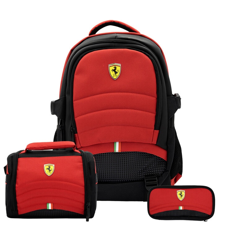 Mochila con Lonchera y Lapicera Ferrari   — Imagen 1 de 4