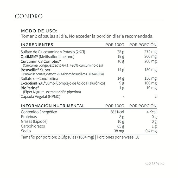 Oxomio Condro Refill Bundle 2 Bolsas de 60 cápsulas c/u — Imagen 3 de 4