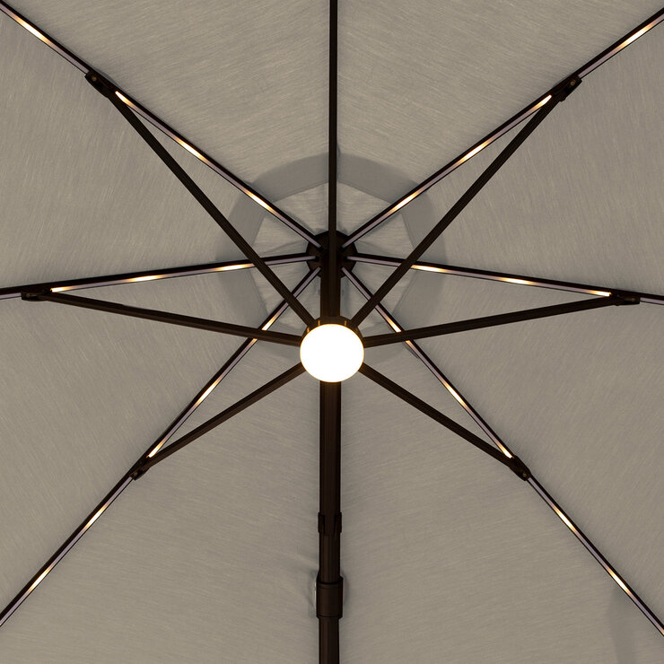 Seasons Sentry, Sombrilla en voladizo con base y luz LED — Imagen 4 de 4