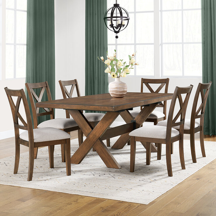 Bayside Furnishings, Lathan, Juego de Comedor de 7 Piezas — Imagen 1 de 4