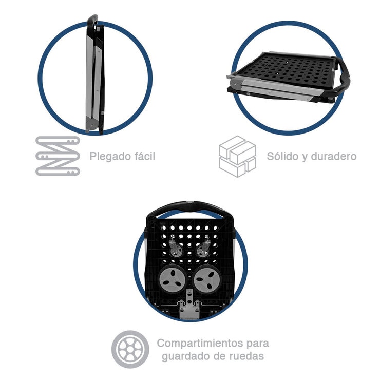 AG Box, Carro de Compras Plegable con Canastas — Imagen 3 de 4