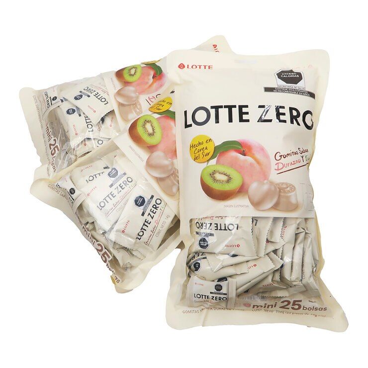 Lotte Zero Gomitas Sabor a Durazno y Kiwi 350 g — Imagen 2 de 2