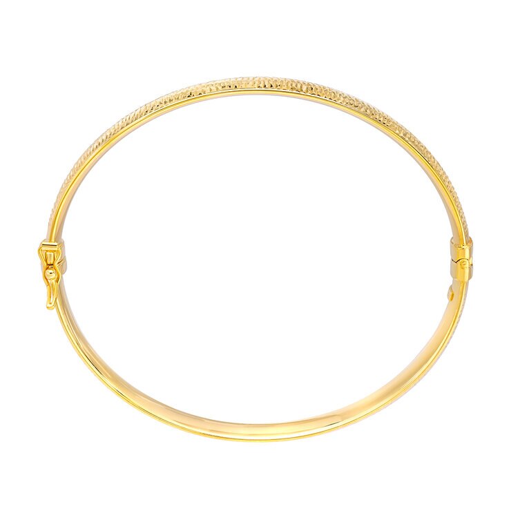 Brazalete con Corte de Diamante, Oro Amarillo de 14k — Imagen 4 de 4
