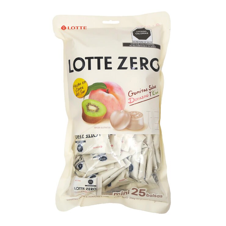 Lotte Zero Gomitas Sabor a Durazno y Kiwi 350 g — Imagen 1 de 2