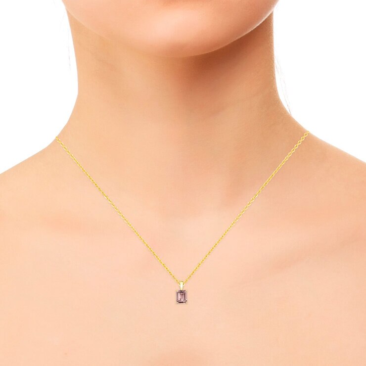 Dije de Morganita, Oro Amarillo de 14k — Imagen 3 de 4