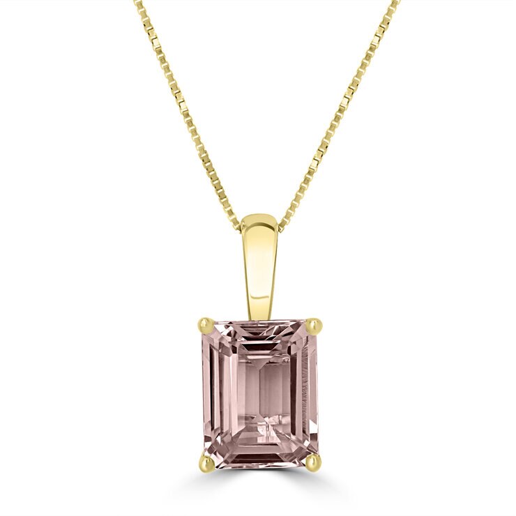 Dije de Morganita, Oro Amarillo de 14k — Imagen 1 de 4