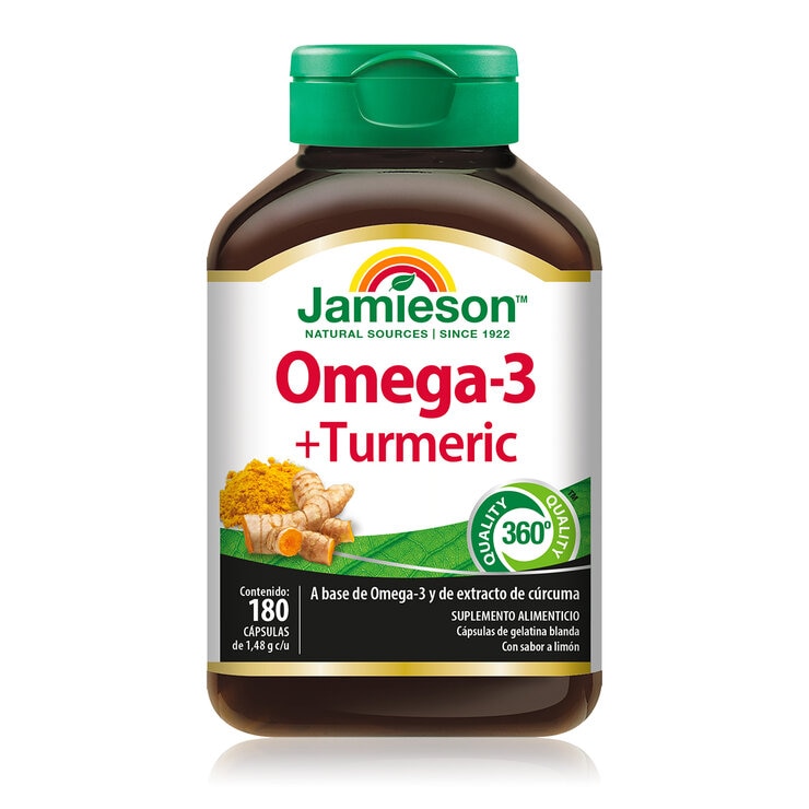 Jamieson Omega-3+Turmeric 180 cápsulas — Imagen 1 de 3