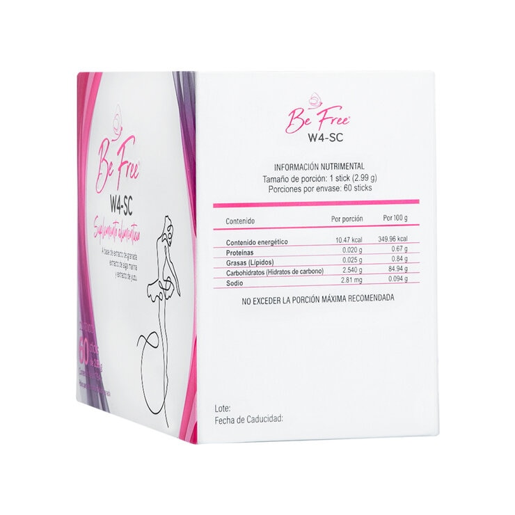 Be Free W4-SC Suplemento Alimenticio 60 sticks de 2.99g — Imagen 4 de 4