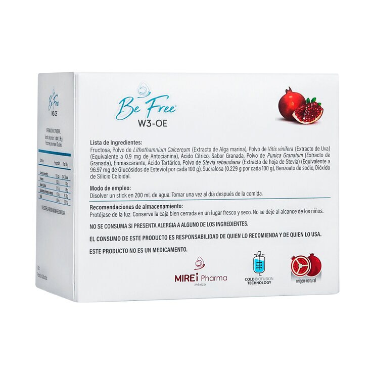 Be Free W3-OE Suplemento Alimenticio 60 Sticks de 1.96g — Imagen 3 de 4