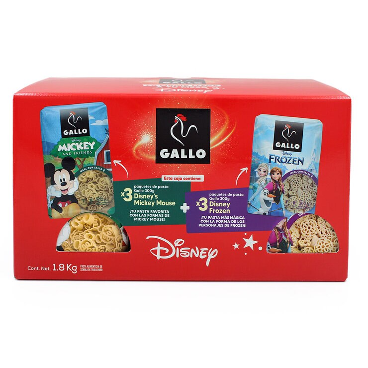 Gallo Pasta de Disney / Pixar 6 pzas de 300 g — Imagen 1 de 2
