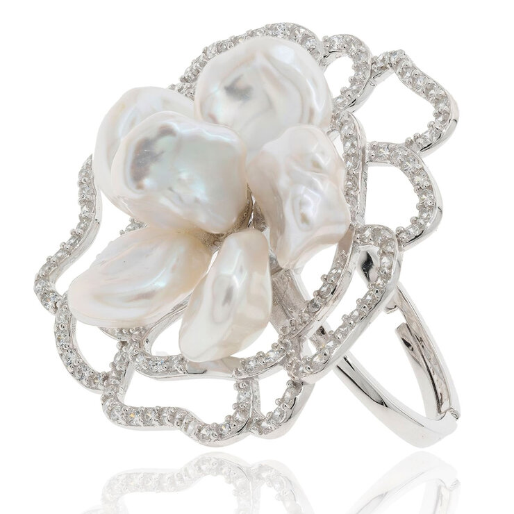 Mayfer, Anillo Ajustable en Forma de Flor — Imagen 1 de 3