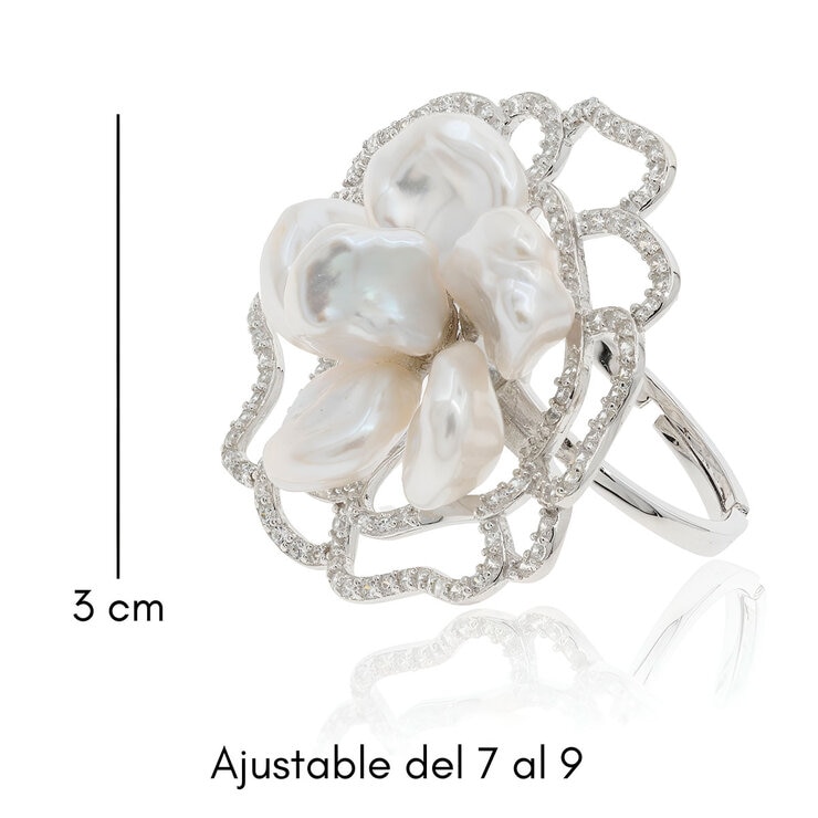 Mayfer, Anillo Ajustable en Forma de Flor — Imagen 2 de 3