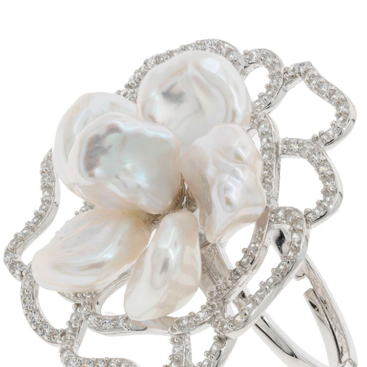 Mayfer, Anillo Ajustable en Forma de Flor — Imagen 3 de 3