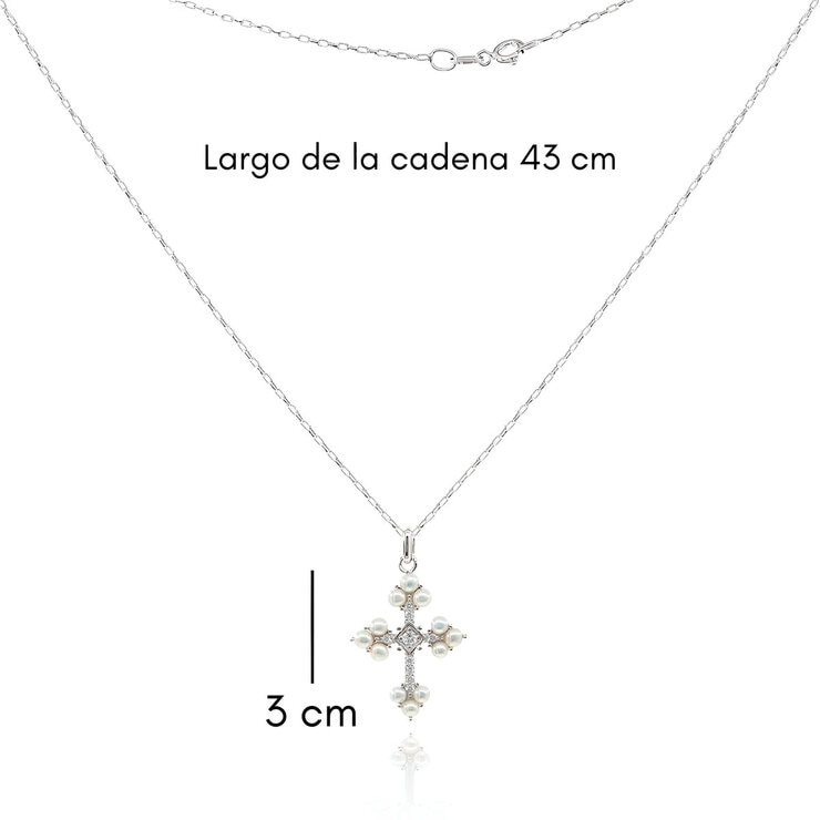 Mayfer, Cadena de Plata con Dije de Cruz — Imagen 3 de 3