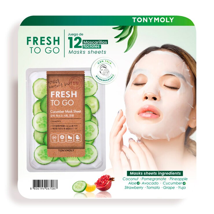 Pack 12 Mascarillas Faciales Fresh To Go — Imagen 2 de 4
