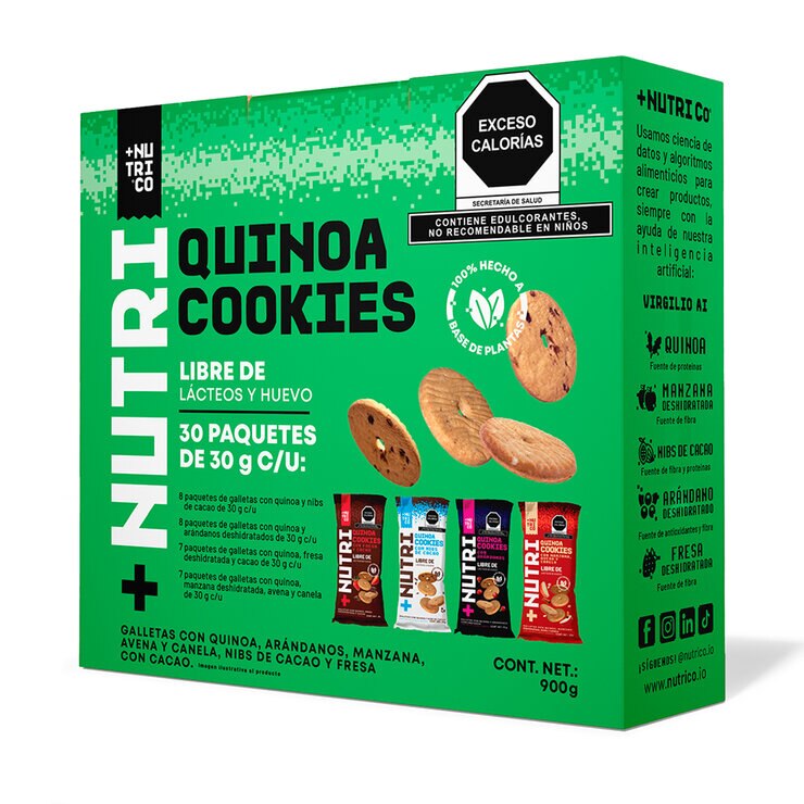 Nutri Co Galletas con Quinoa y Superfoods 900g 30 piezas — Imagen 1 de 4