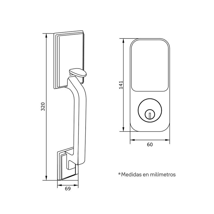 Cerradura YDD120 con Gatillo New York — Imagen 2 de 4