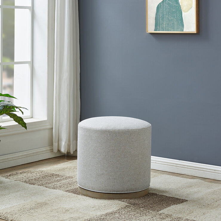 Synergy Home Furnishings, Otomano Giratorio de Tela — Imagen 3 de 4