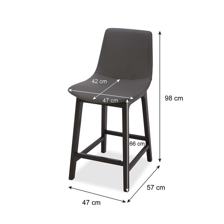 GilmanCreek Furniture, Set de 2 Bancos Altos de Piel Sintética — Imagen 2 de 4