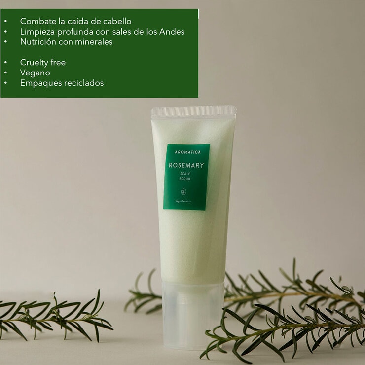AROMATICA KIT Romero Shampoo, Exfoliador y Potenciador de raíces — Imagen 2 de 4