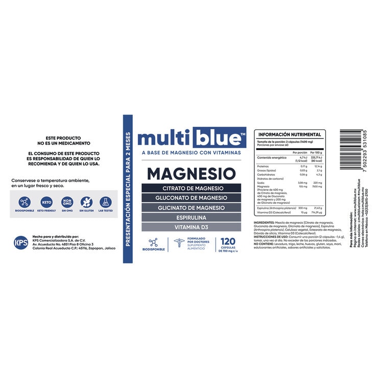 MULTIBLUE MAGNESIO 2 60 MAGNESIO — Imagen 2 de 2