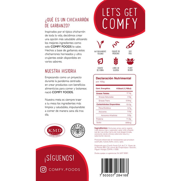Comfy Foods Chicharrín de Garbanzo 600g — Imagen 2 de 3